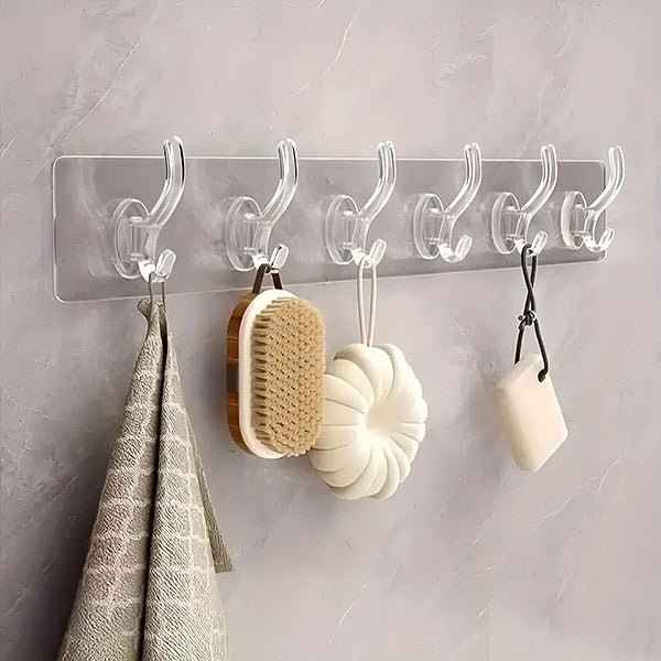 Cuier adeziv cu 6 agatatori