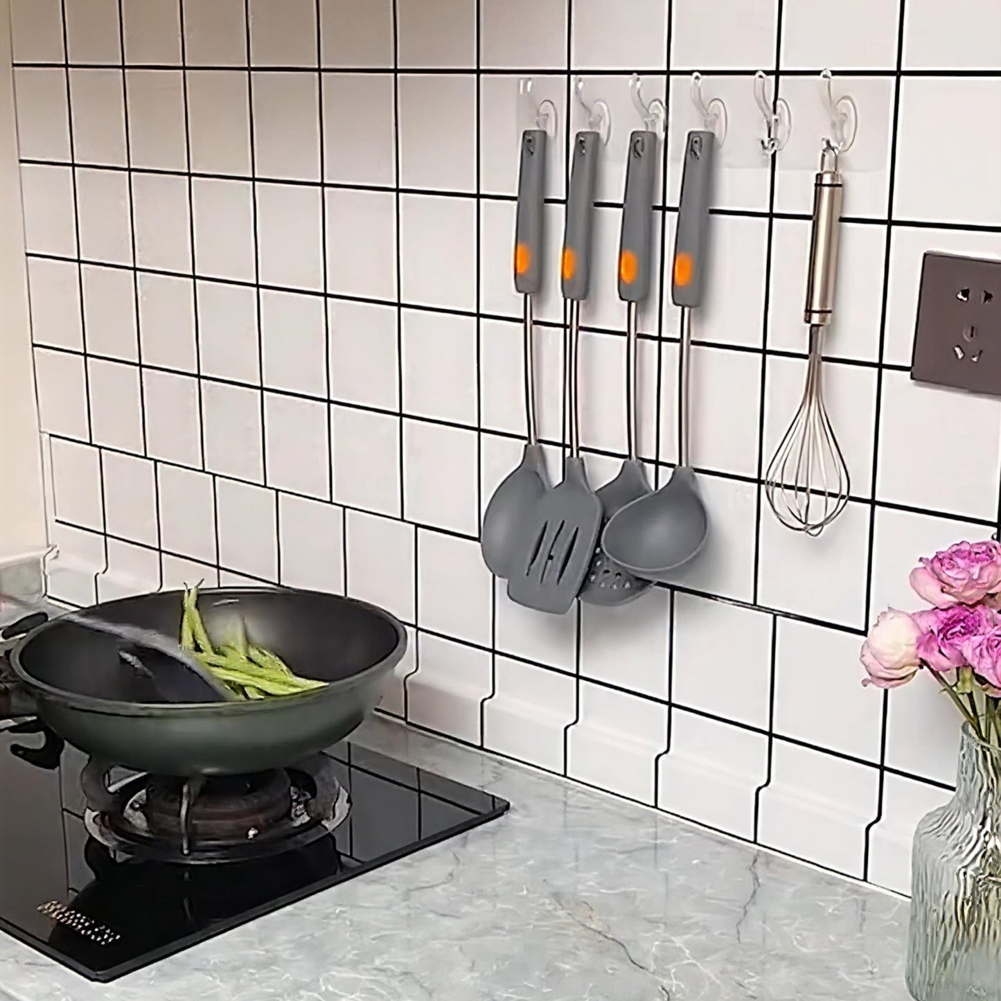 Cuier adeziv cu 6 agatatori